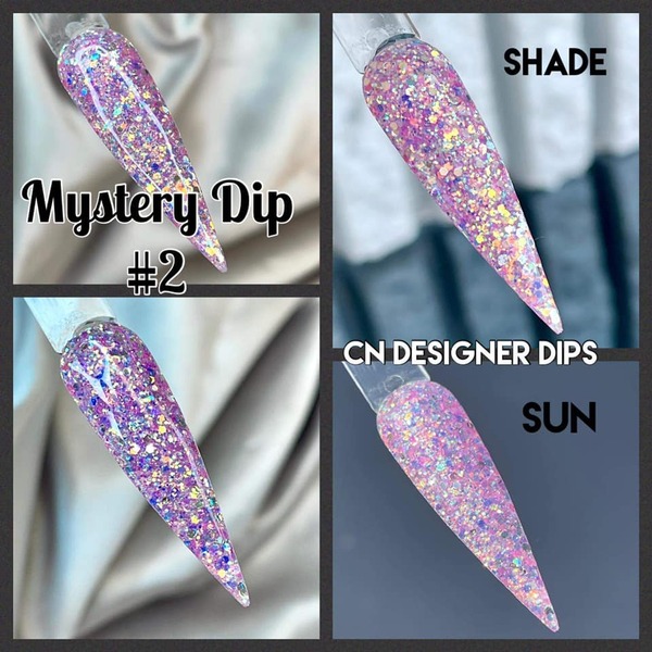 Nail polish swatch / manicure of shade CN Designer Dips Mystery Dip 2