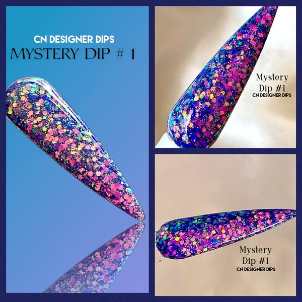 Nail polish swatch / manicure of shade CN Designer Dips Mystery Dip 1
