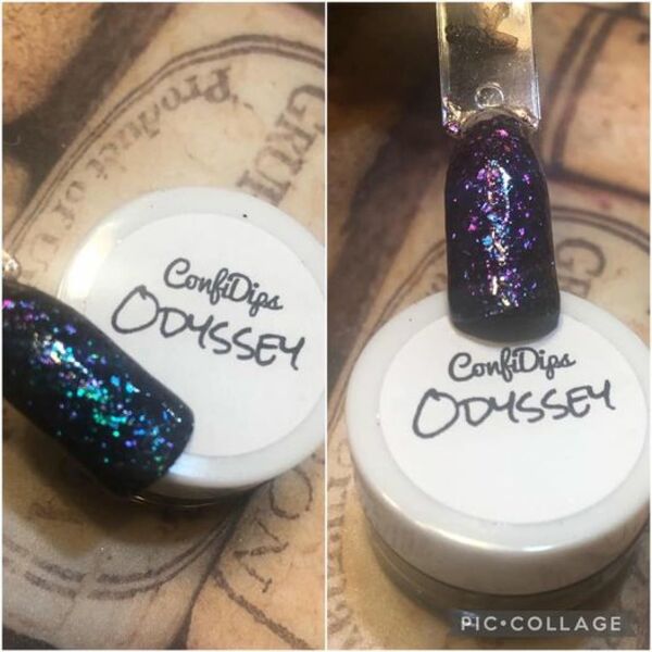 Nail polish swatch / manicure of shade ConfiDips Odyssey