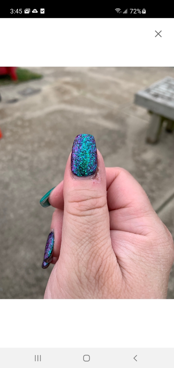 Nail polish swatch / manicure of shade Double Dipp'd Abracadabra