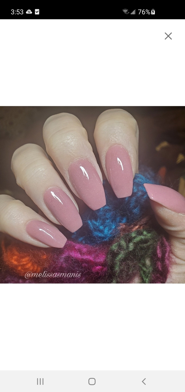 Nail polish swatch / manicure of shade Double Dipp'd Elegant Rose