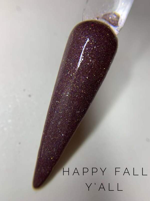 Nail polish swatch / manicure of shade Double Dipp'd Happy Fall Y'all