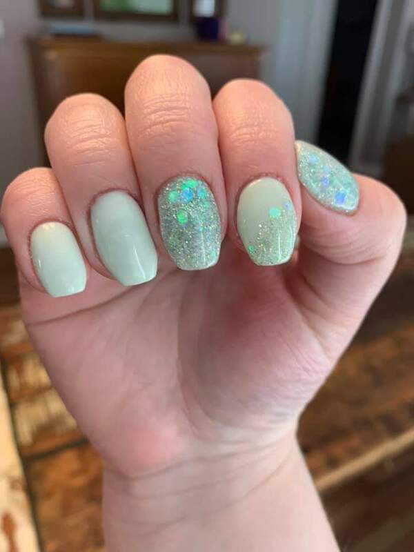 Nail polish swatch / manicure of shade Double Dipp'd Magic Pixie Dust