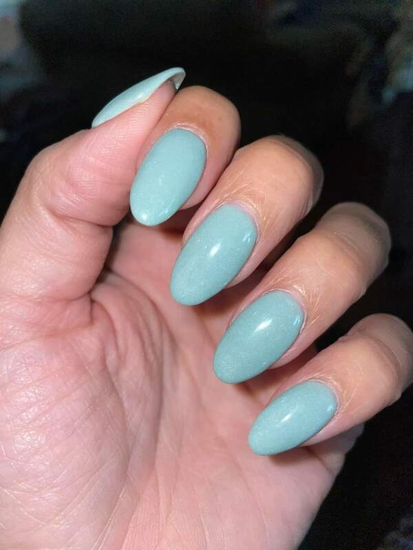 Nail polish swatch / manicure of shade Double Dipp'd Sage It Isn't So