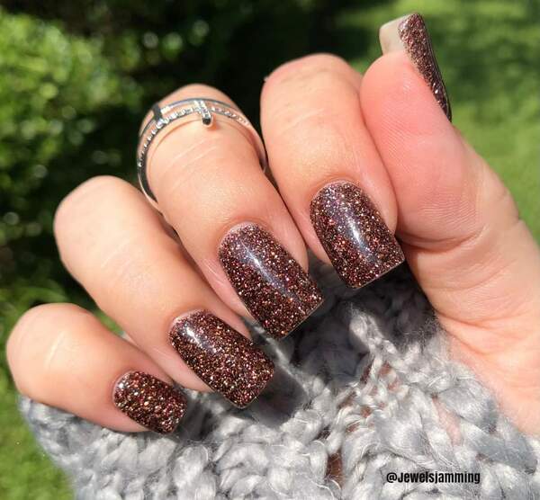 Nail polish swatch / manicure of shade Double Dipp'd Snuggles and Cuddles