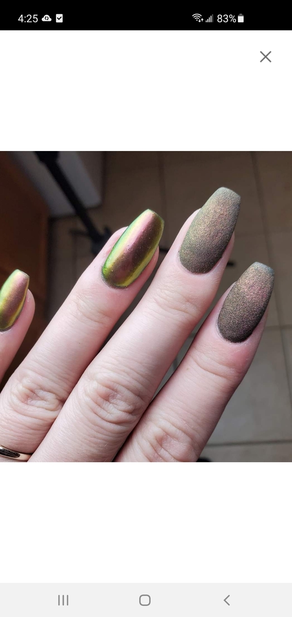 Nail polish swatch / manicure of shade Double Dipp'd Veiled