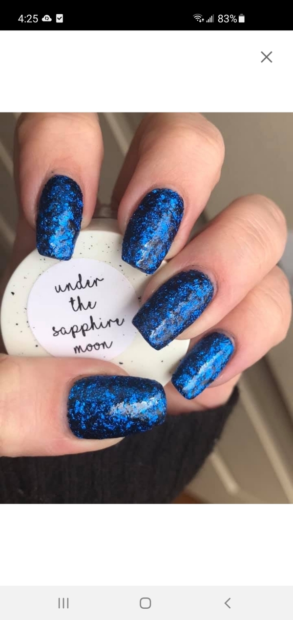 Nail polish swatch / manicure of shade Double Dipp'd Under the Sapphire Moon