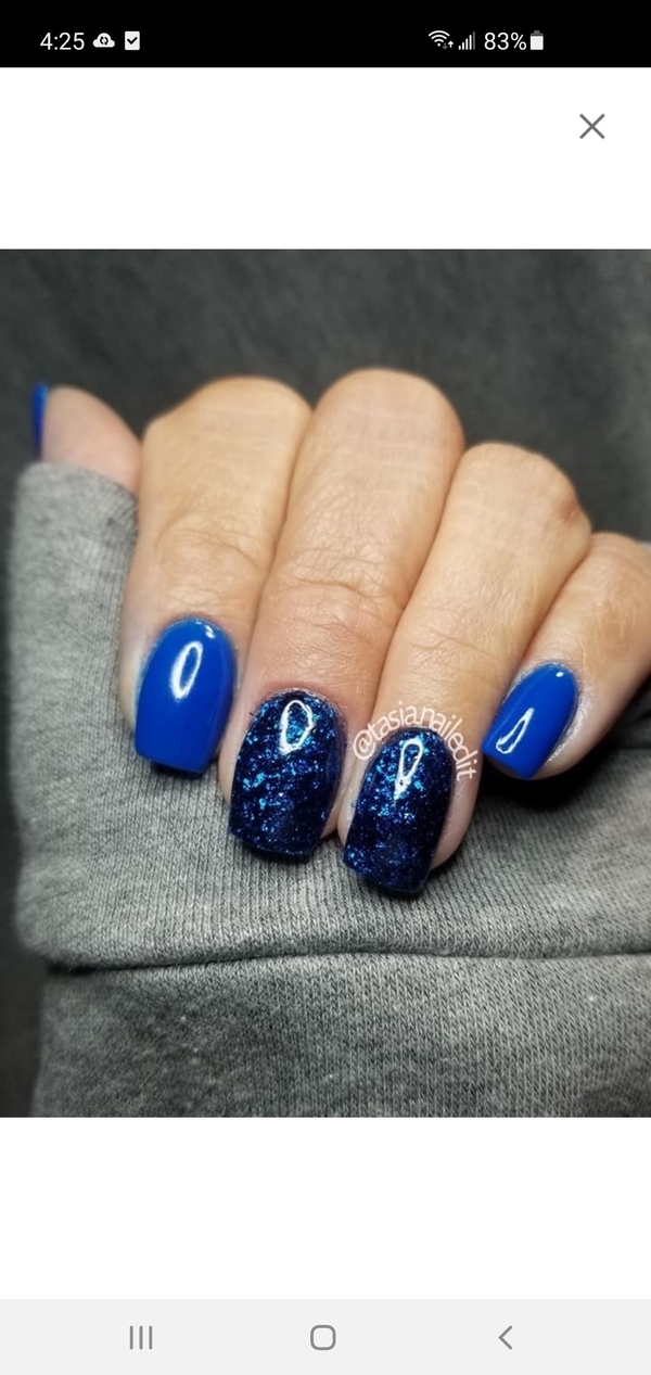 Nail polish swatch / manicure of shade Double Dipp'd Under the Sapphire Moon