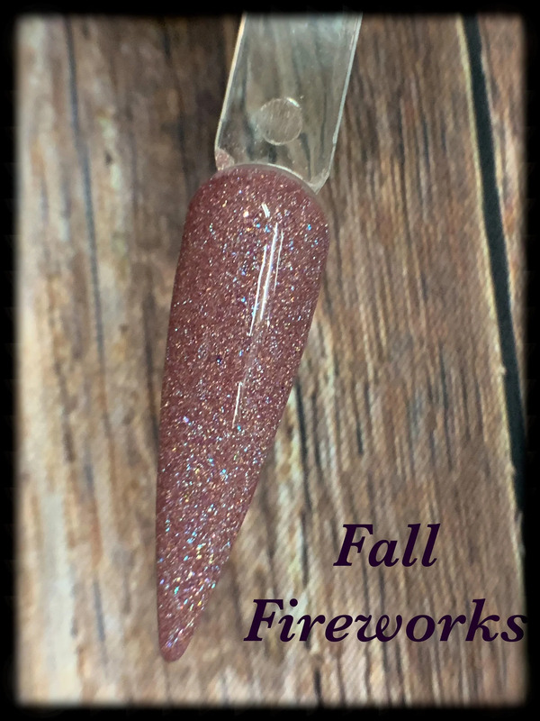 Nail polish swatch / manicure of shade Jewels Dips Fall Fireworks