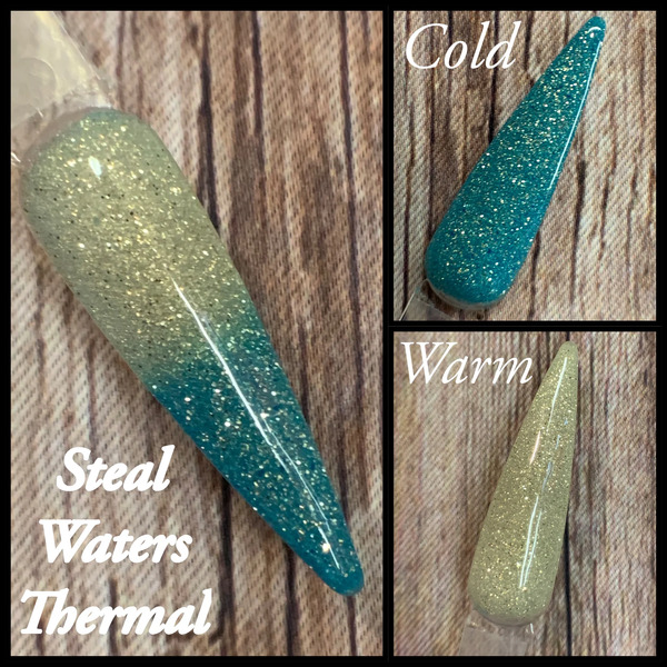 Nail polish swatch / manicure of shade Jewels Dips Steal Waters