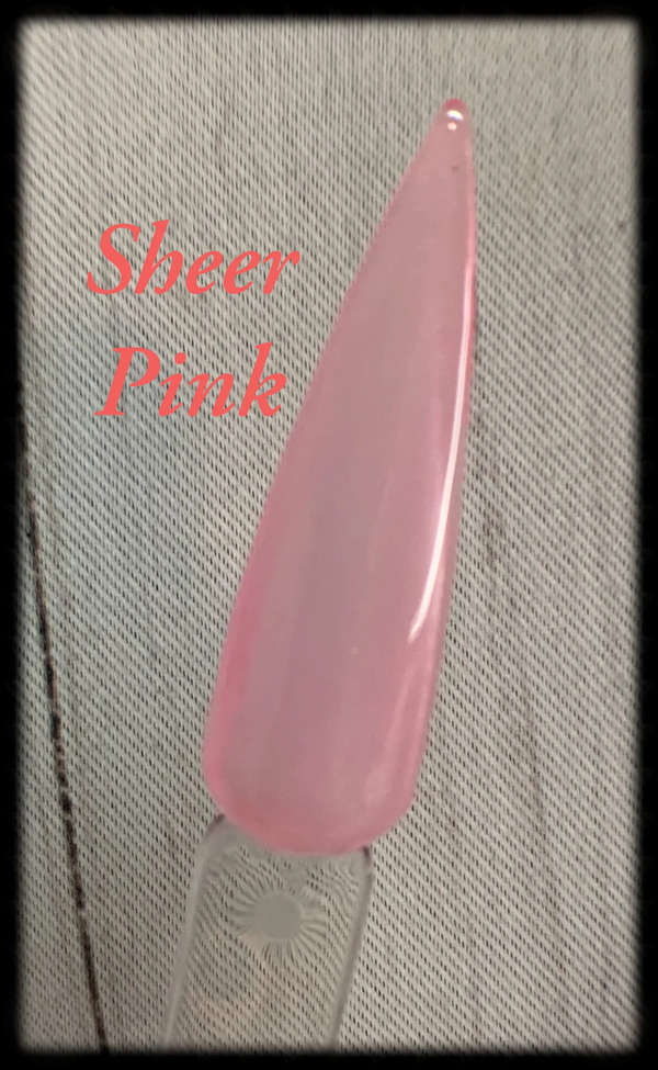 Nail polish swatch / manicure of shade Jewels Dips Sheer Pink