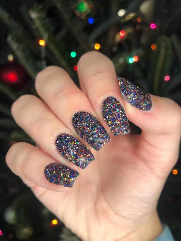 Nail polish swatch / manicure of shade Sparkle and Co. Holiday Lights