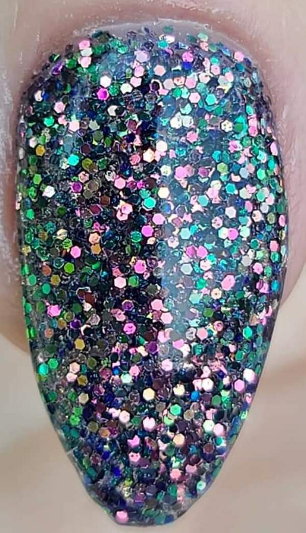 Nail polish swatch / manicure of shade Sparkle and Co. Wander Woman