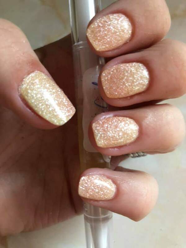 Nail polish swatch / manicure of shade Sparkle and Co. Strawberry Banana split