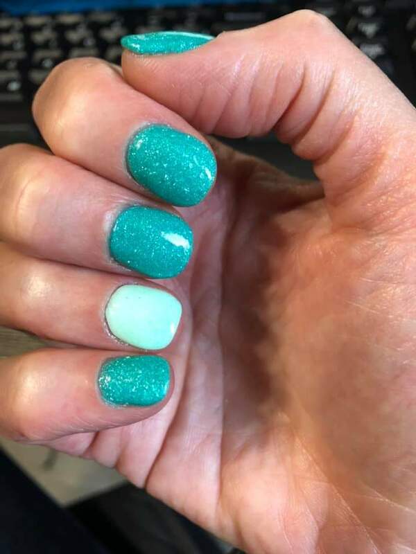 Nail polish swatch / manicure of shade Sparkle and Co. Tropic Like It's Hot