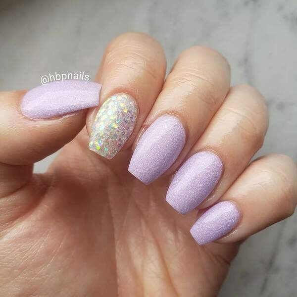 Nail polish swatch / manicure of shade Sparkle and Co. Marshmallow Moon