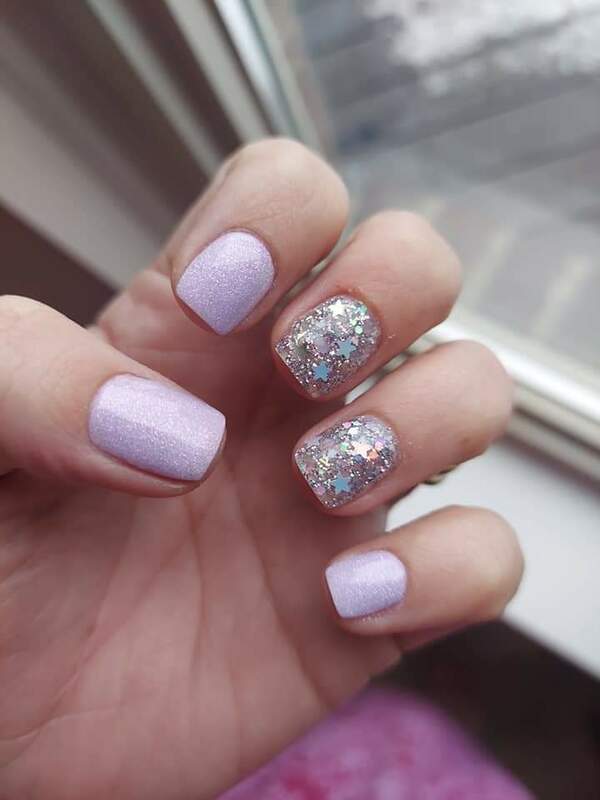 Nail polish swatch / manicure of shade Sparkle and Co. Marshmallow Moon