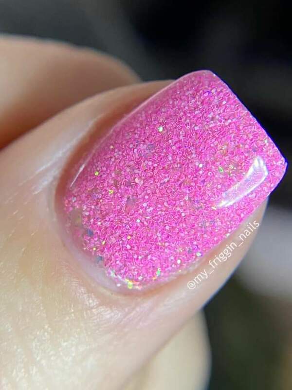 Nail polish swatch / manicure of shade Sparkle and Co. Wildflower About You