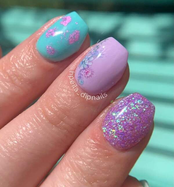 Nail polish swatch / manicure of shade Sparkle and Co. Splashy and Sassy