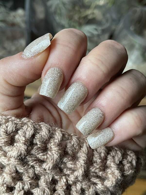 Nail polish swatch / manicure of shade Sparkle and Co. Lacy Details