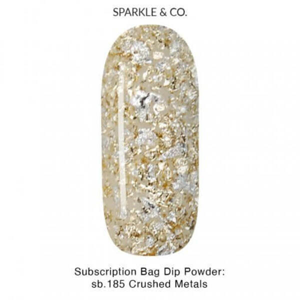 Nail polish swatch / manicure of shade Sparkle and Co. Crushed Metals