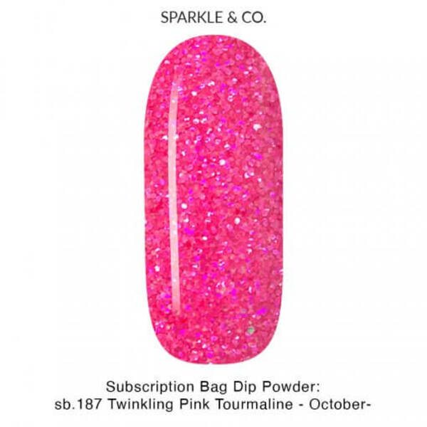 Nail polish swatch / manicure of shade Sparkle and Co. Twinkling Pink Tourmaline