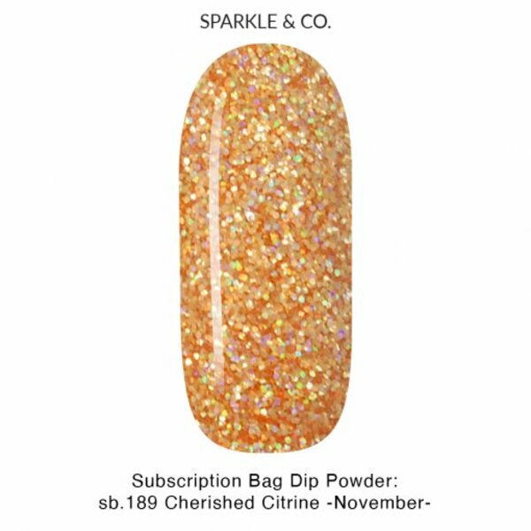 Nail polish swatch / manicure of shade Sparkle and Co. Cherished Citrine