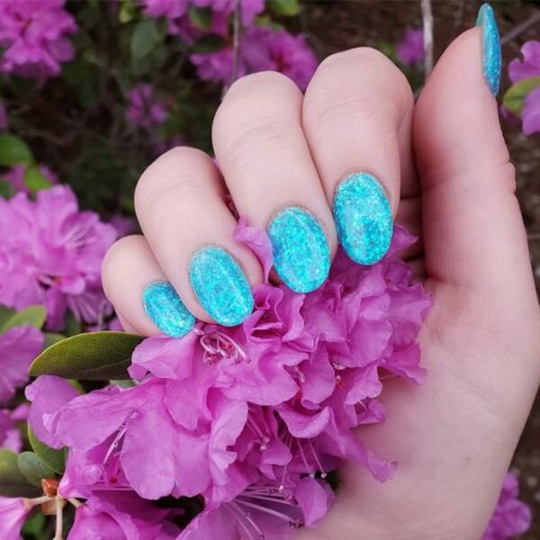 Nail polish swatch / manicure of shade Sparkle and Co. Mermaid Mimosa