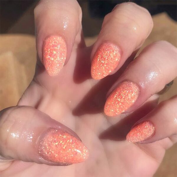 Nail polish swatch / manicure of shade Sparkle and Co. Hawaiian Sunset