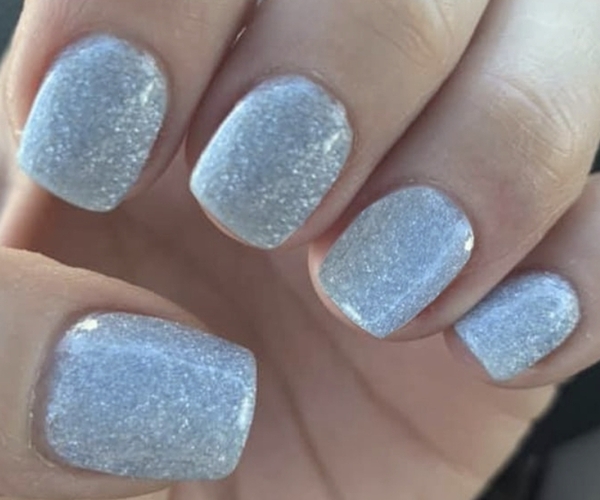 Nail polish swatch / manicure of shade Sparkle and Co. Blizzard Bliss