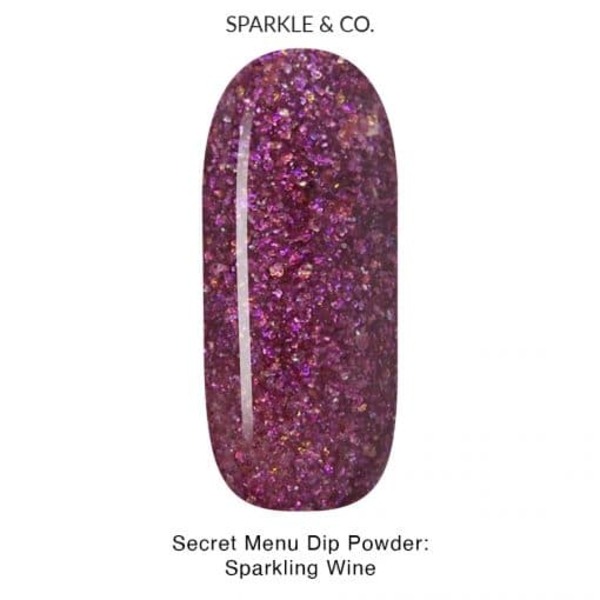 Nail polish swatch / manicure of shade Sparkle and Co. Sparkling Wine