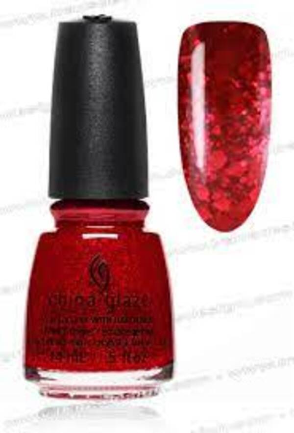 Nail polish swatch / manicure of shade China Glaze Sparkle On