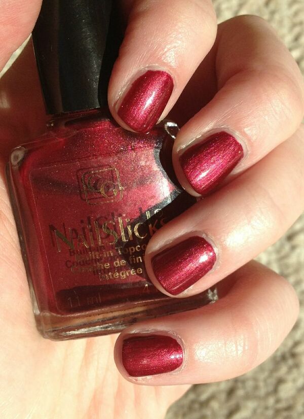 Nail polish swatch / manicure of shade CoverGirl Cherry Brandy