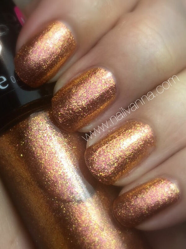 Nail polish swatch / manicure of shade Hard Candy Bronze Champion