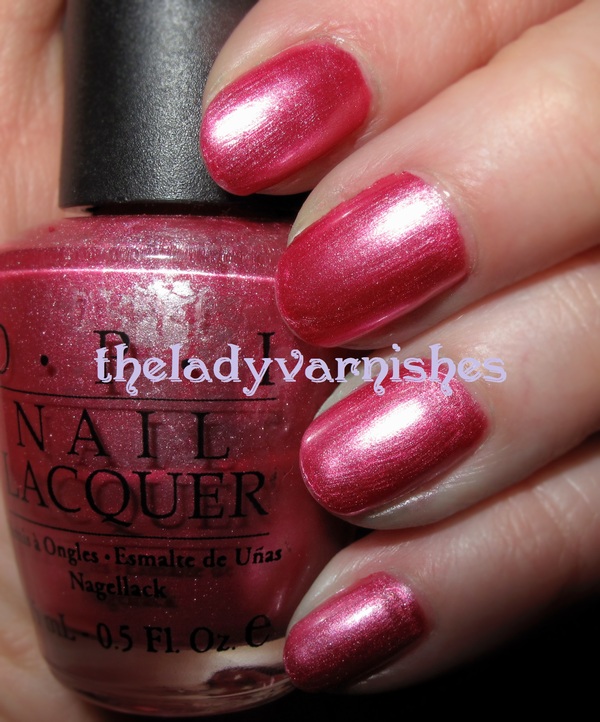 Nail polish swatch / manicure of shade OPI A-Rose at Dawn…Broke by Noon