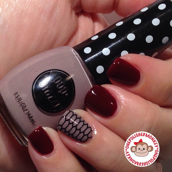 Nail polish swatch / manicure of shade Pop-arazzi Mauvie Night