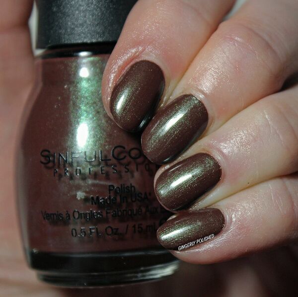 Nail polish swatch / manicure of shade Sinful Colors Body Language