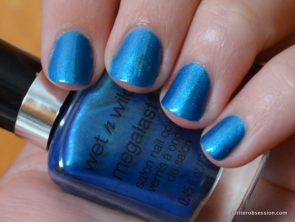 Nail polish swatch / manicure of shade wet n wild Blue Visionary