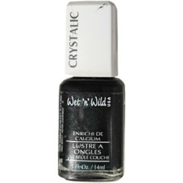 Nail polish swatch / manicure of shade wet n wild Blackest Green