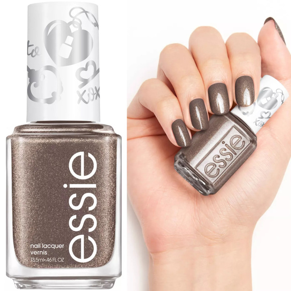 Nail polish swatch / manicure of shade essie Under Locket and Key