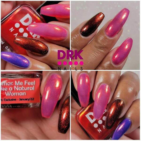 Nail polish swatch / manicure of shade DRK Nails Sumac Me Feel Like a Natural Woman