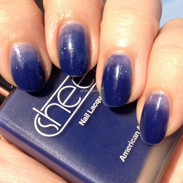 Nail polish swatch / manicure of shade American Apparel Midnight Beach