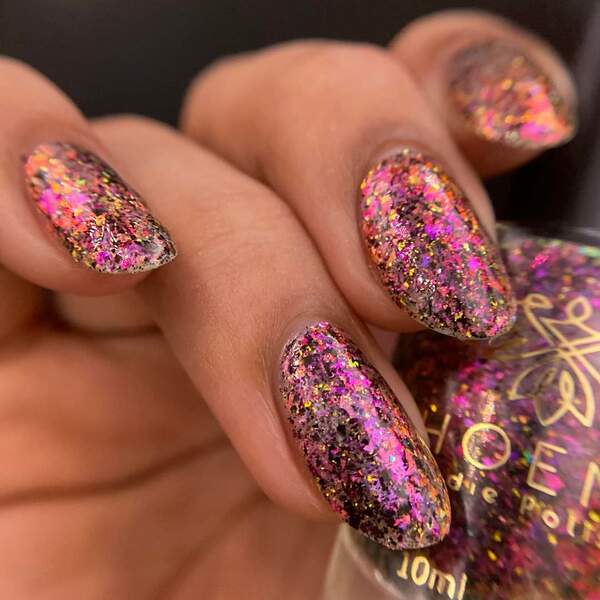 Nail polish swatch / manicure of shade Phoenix indie polish Fireworks