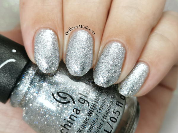 Nail polish swatch / manicure of shade China Glaze T is for Tinsel