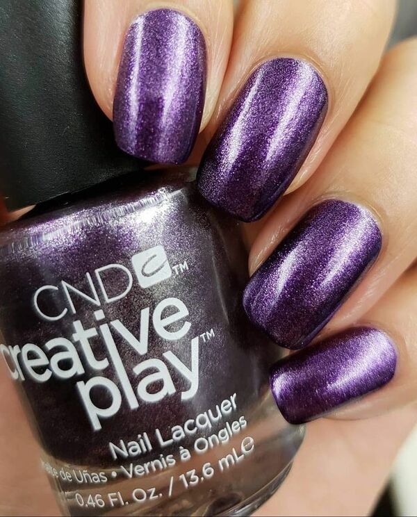 Nail polish swatch / manicure of shade CND Miss Purplelarity