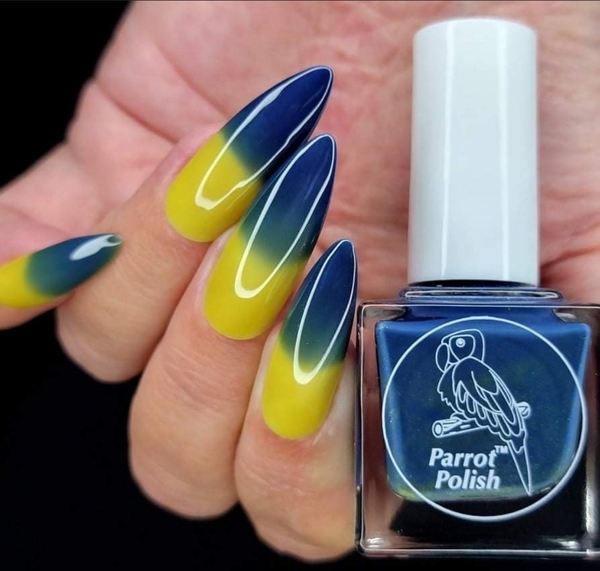 Nail polish swatch / manicure of shade Parrot Polish Forget Me Not
