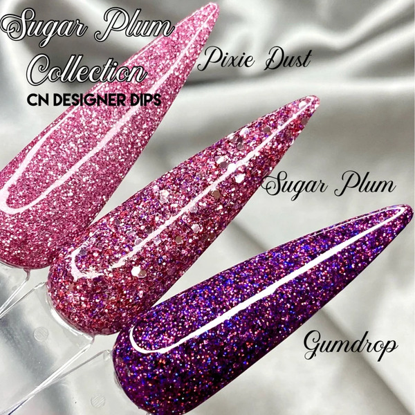 Nail polish swatch / manicure of shade CN Designer Dips Pixie Dust