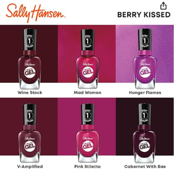 Nail polish swatch / manicure of shade Sally Hansen Hunger Flames