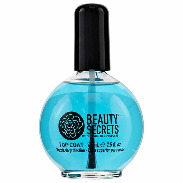 Nail polish swatch / manicure of shade Beauty Secrets Top Coat
