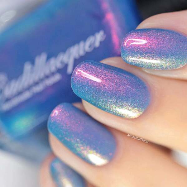 Nail polish swatch / manicure of shade Cadillacquer Thunderstorm Antimatter